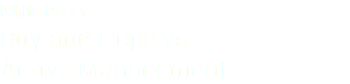 White Paper Buy and Hope vs Active Management 